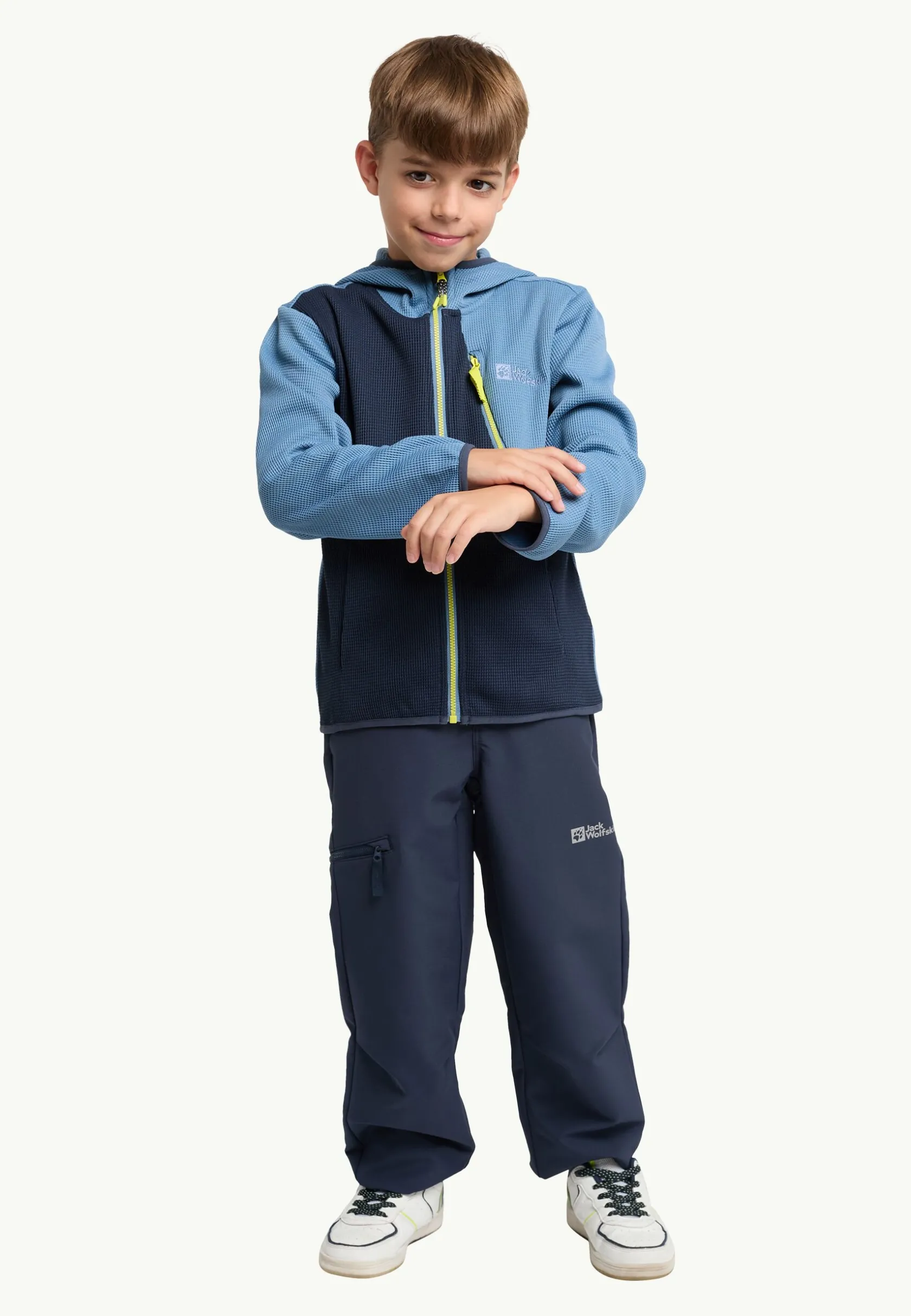 Clearance Actamic Grid Midlayer K Kinder Fleece|Fleecejacken