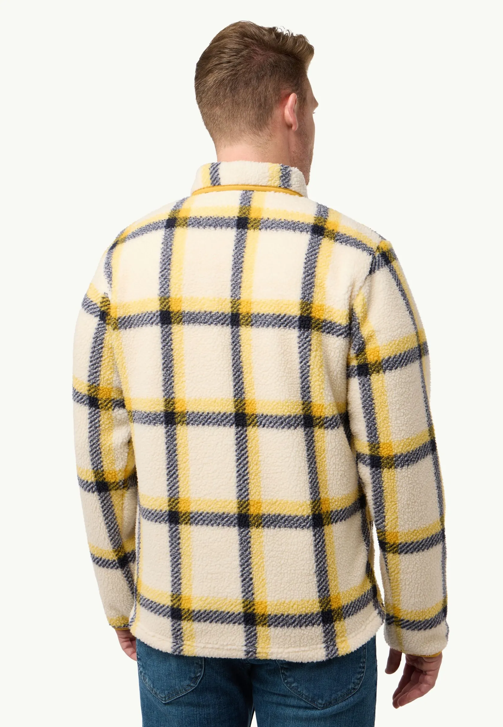 Fashion Felslicht Check Jkt M Herren Fleece|Fleecejacken