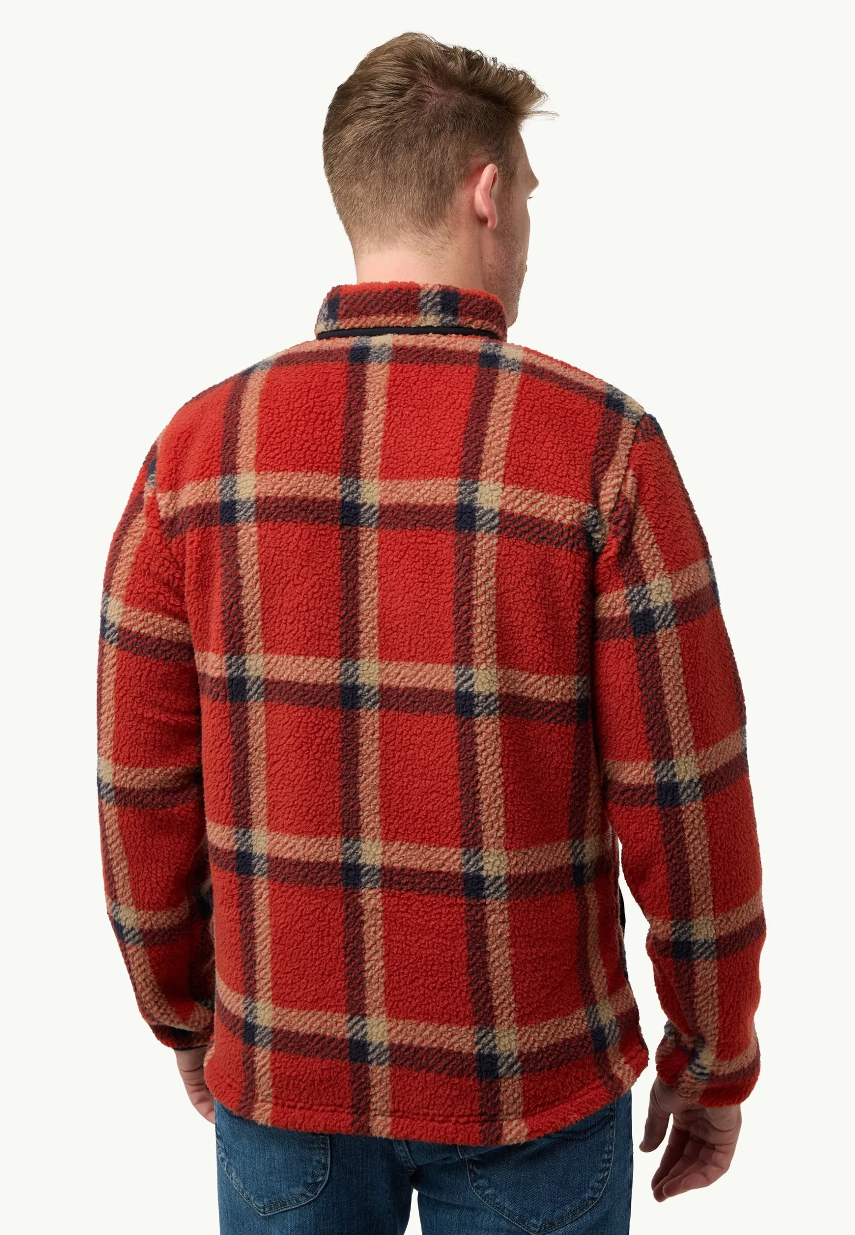 Fashion Felslicht Check Jkt M Herren Fleece|Fleecejacken