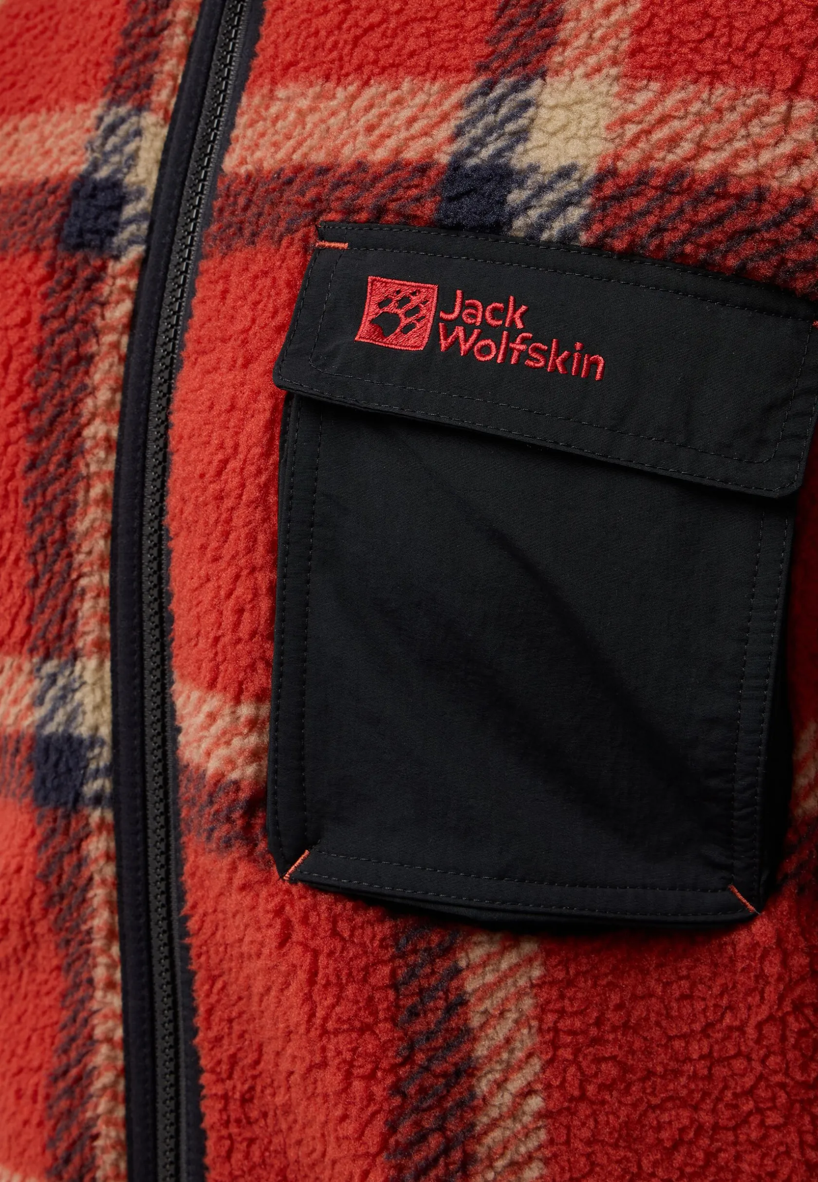 Fashion Felslicht Check Jkt M Herren Fleece|Fleecejacken