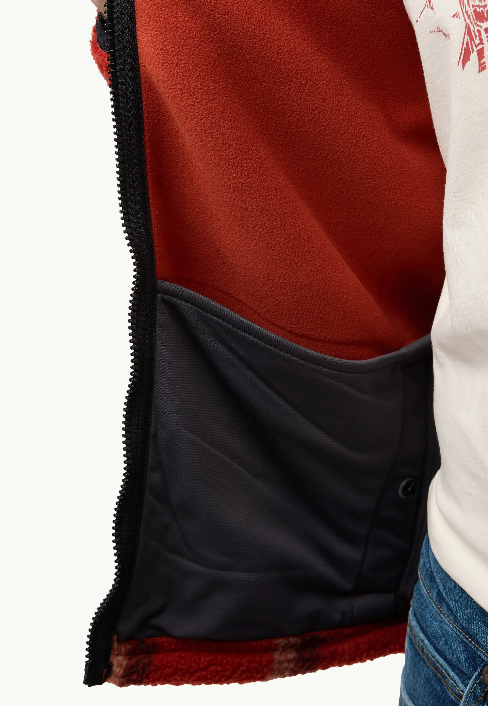 Fashion Felslicht Check Jkt M Herren Fleece|Fleecejacken