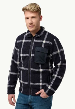 Fashion Felslicht Check Jkt M Herren Fleece|Fleecejacken