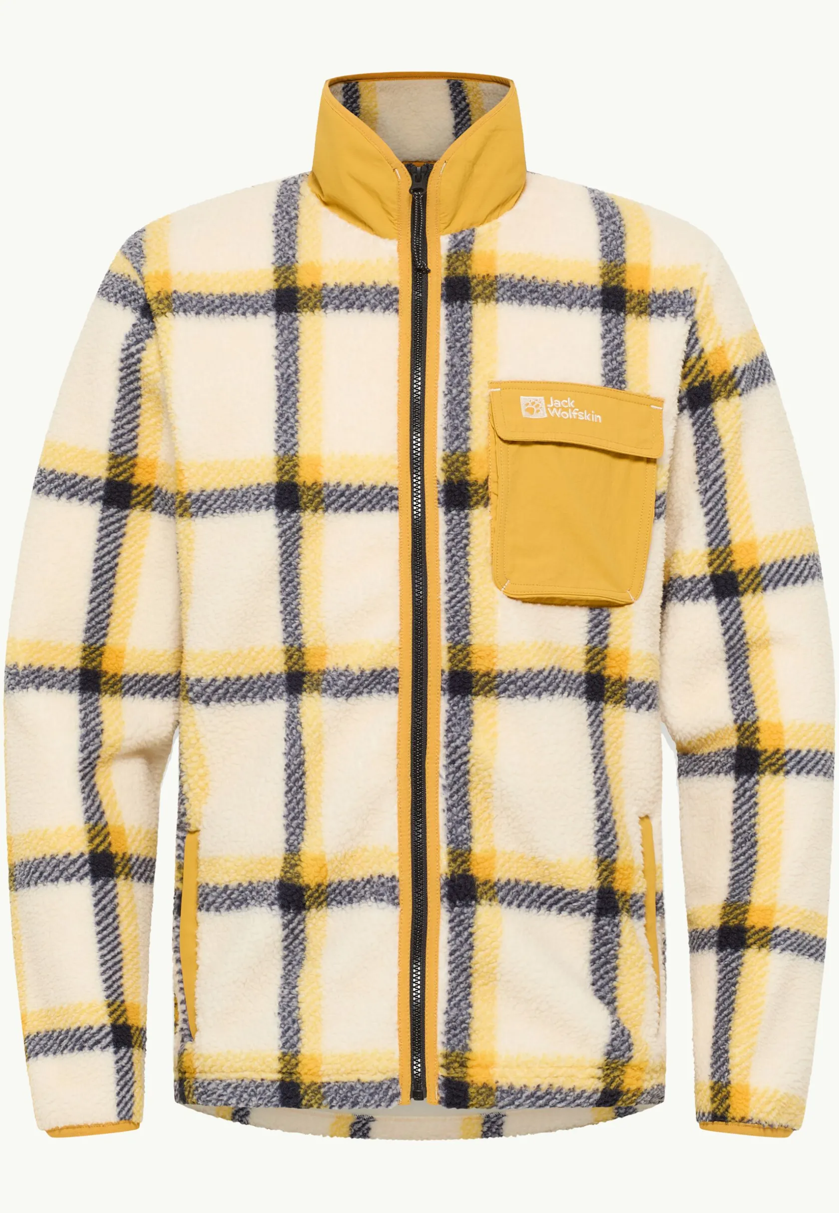 Fashion Felslicht Check Jkt M Herren Fleece|Fleecejacken