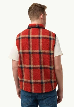 New Felslicht Check Vest M Herren Fleece|Fleecejacken
