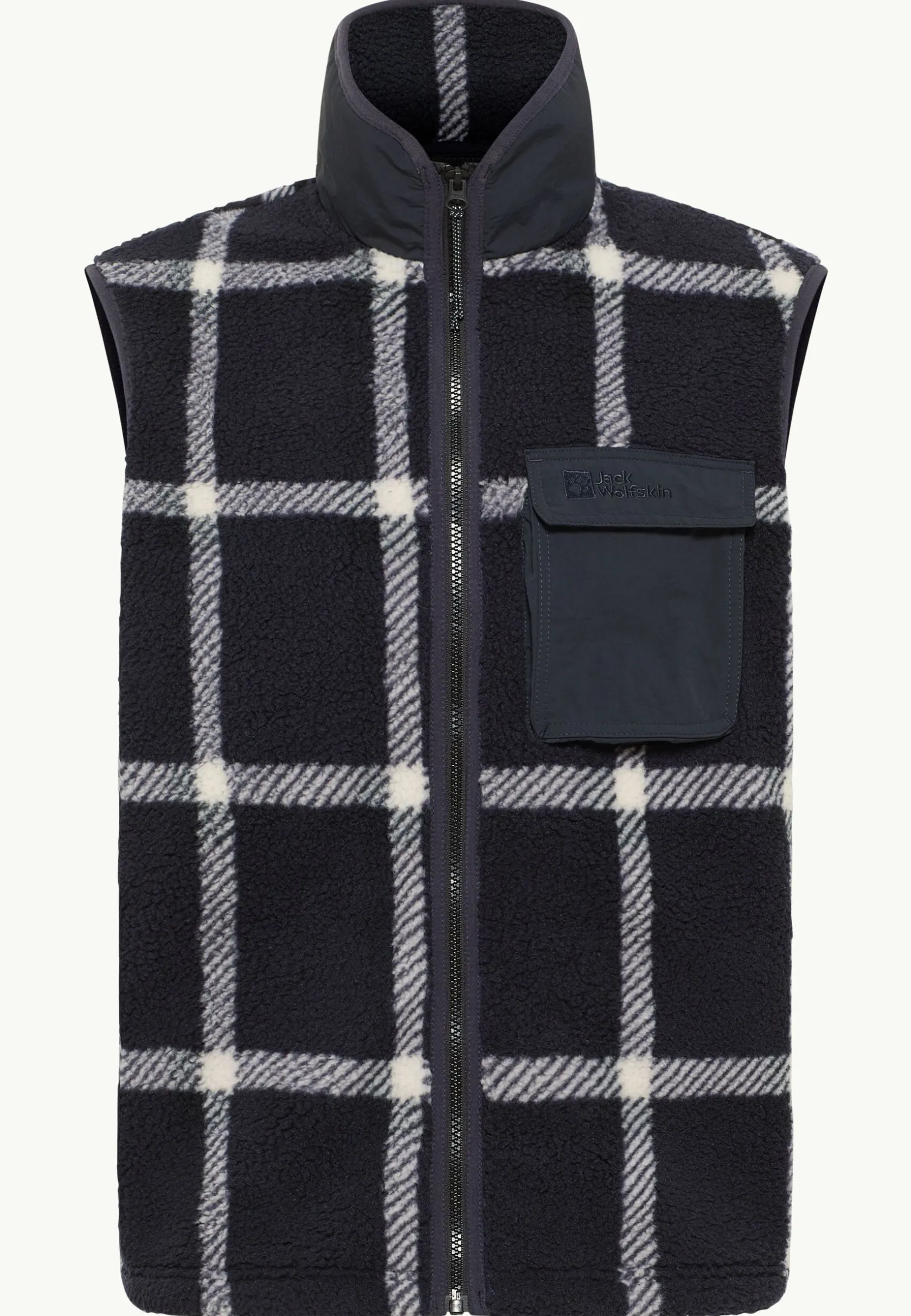 New Felslicht Check Vest M Herren Fleece|Fleecejacken