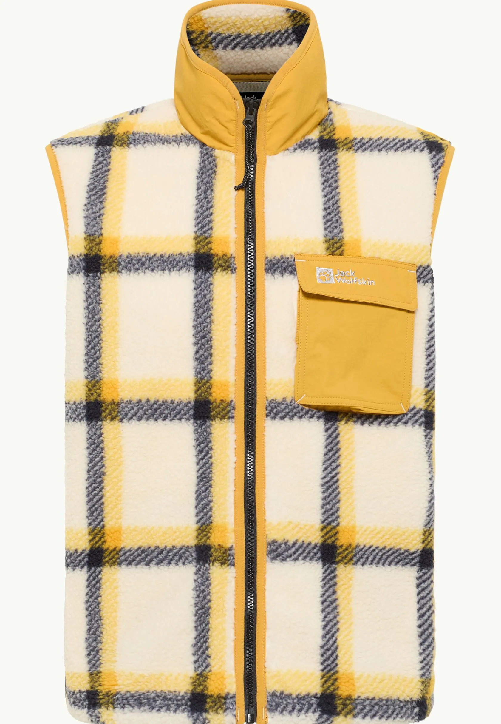 New Felslicht Check Vest M Herren Fleece|Fleecejacken