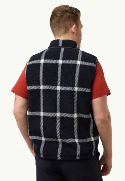 New Felslicht Check Vest M Herren Fleece|Fleecejacken