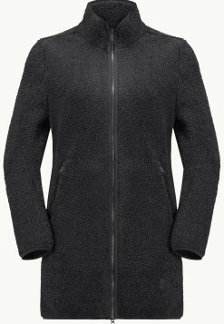 Sale High Curl Coat W Damen Fleecejacken|Übergangsjacken
