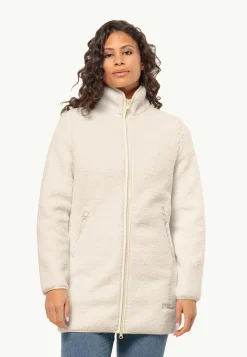 Sale High Curl Coat W Damen Fleecejacken|Übergangsjacken