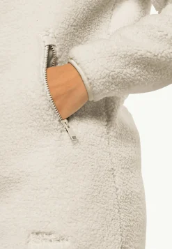 Sale High Curl Coat W Damen Fleecejacken|Übergangsjacken