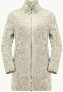 Sale High Curl Coat W Damen Fleecejacken|Übergangsjacken