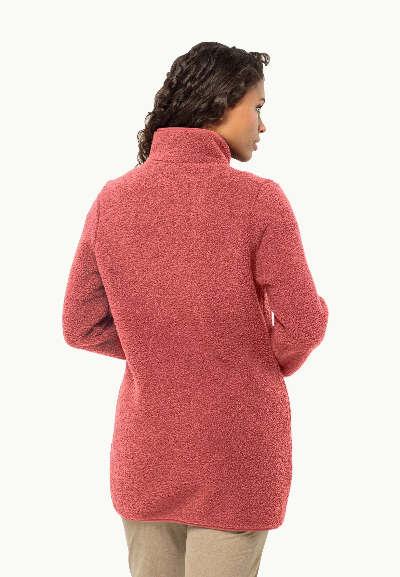 Sale High Curl Coat W Damen Fleecejacken|Übergangsjacken