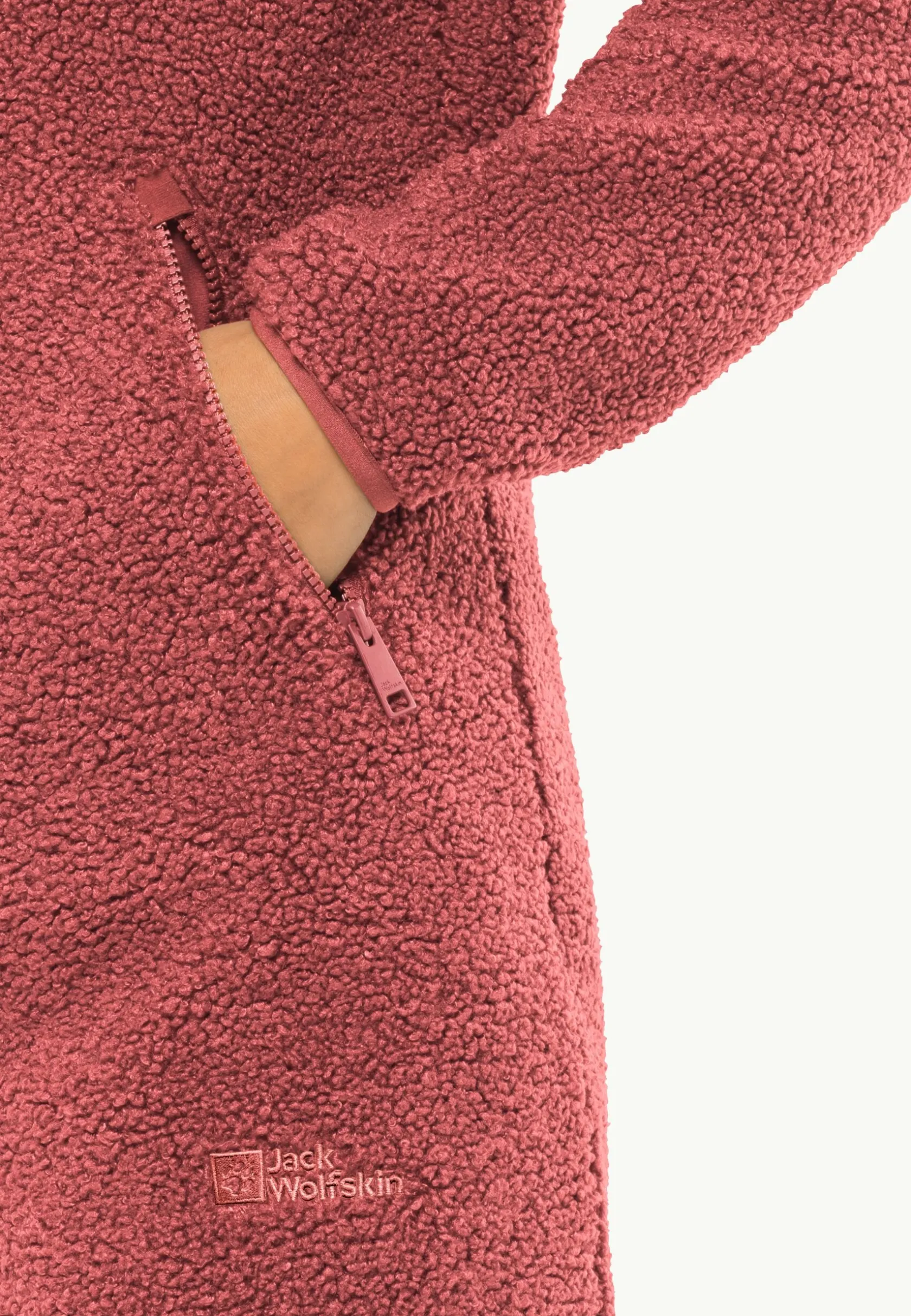 Sale High Curl Coat W Damen Fleecejacken|Übergangsjacken