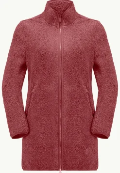 Sale High Curl Coat W Damen Fleecejacken|Übergangsjacken