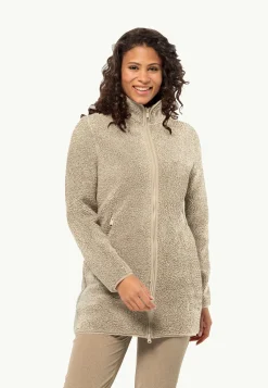Sale High Curl Coat W Damen Fleecejacken|Übergangsjacken