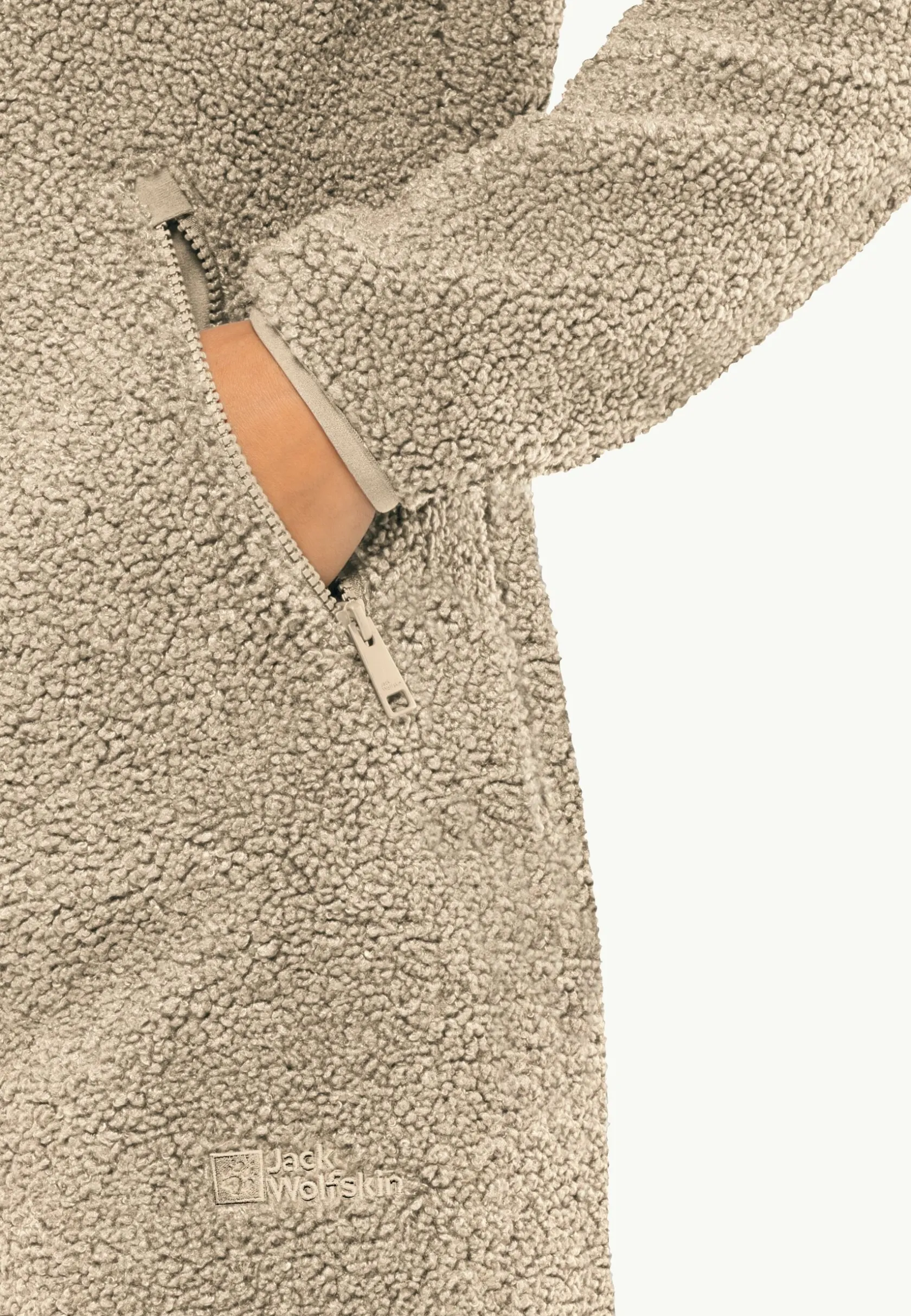 Sale High Curl Coat W Damen Fleecejacken|Übergangsjacken