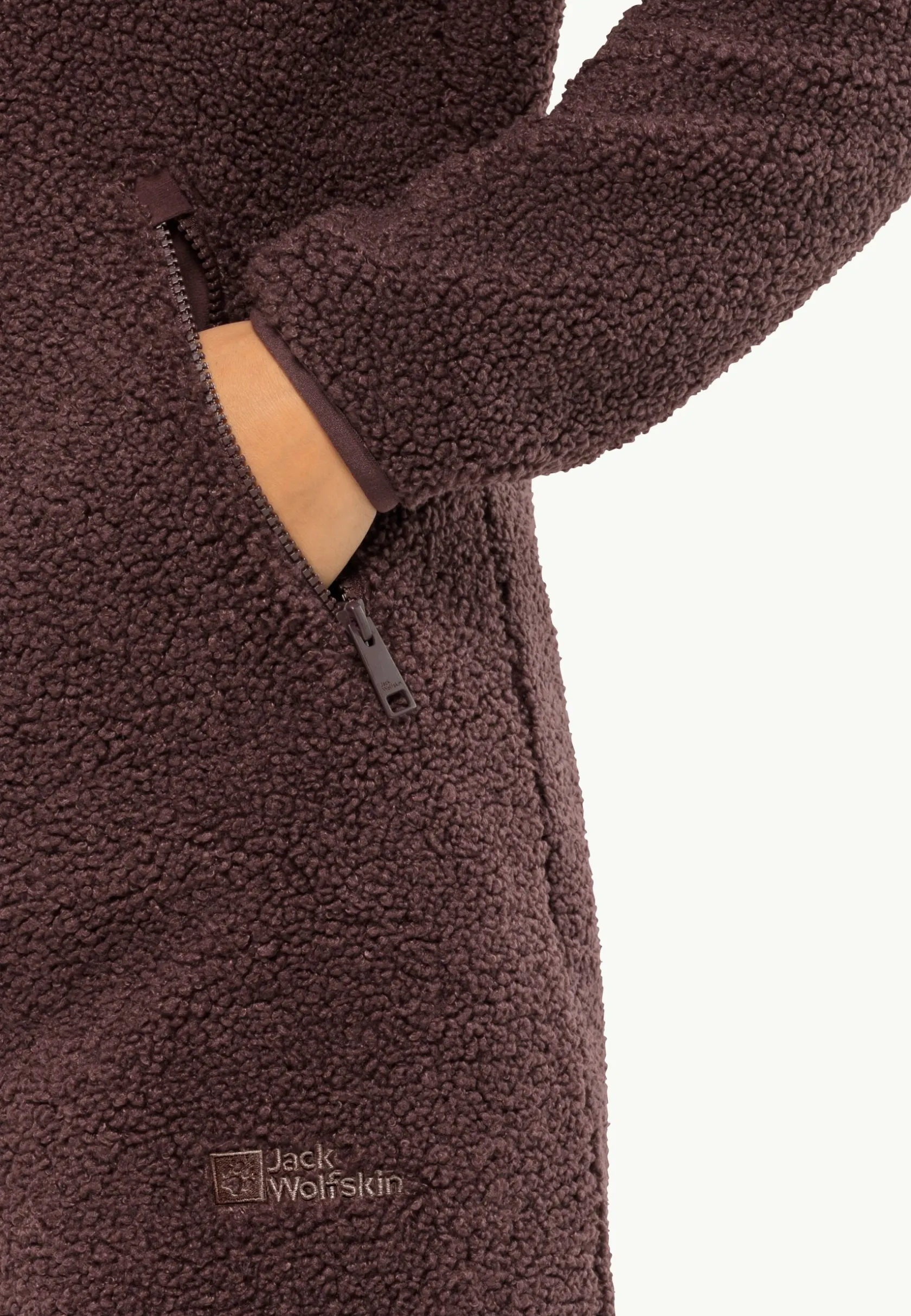 Sale High Curl Coat W Damen Fleecejacken|Übergangsjacken