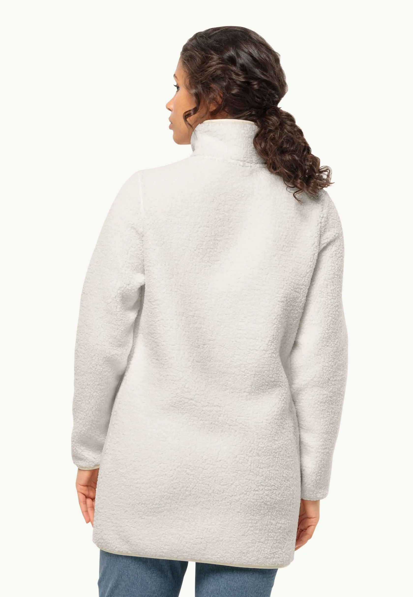 Sale High Curl Coat W Damen Fleecejacken|Übergangsjacken