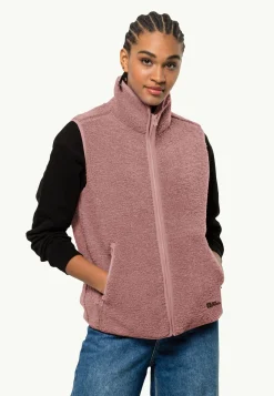 Best High Curl Vest W Damen Fleece|Fleecejacken