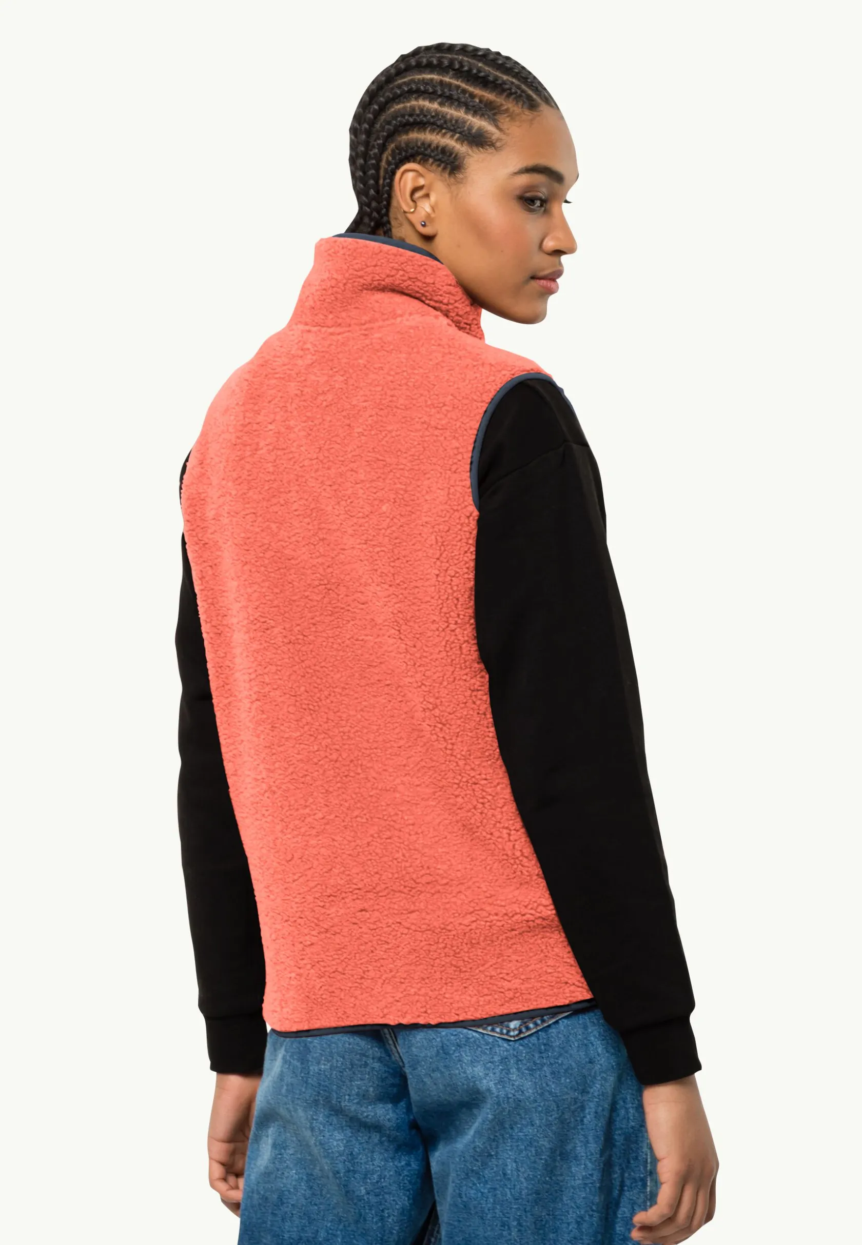 Best High Curl Vest W Damen Fleece|Fleecejacken