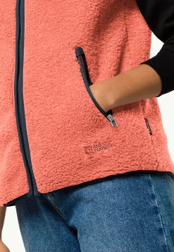 Best High Curl Vest W Damen Fleece|Fleecejacken
