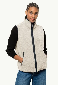 Best High Curl Vest W Damen Fleece|Fleecejacken