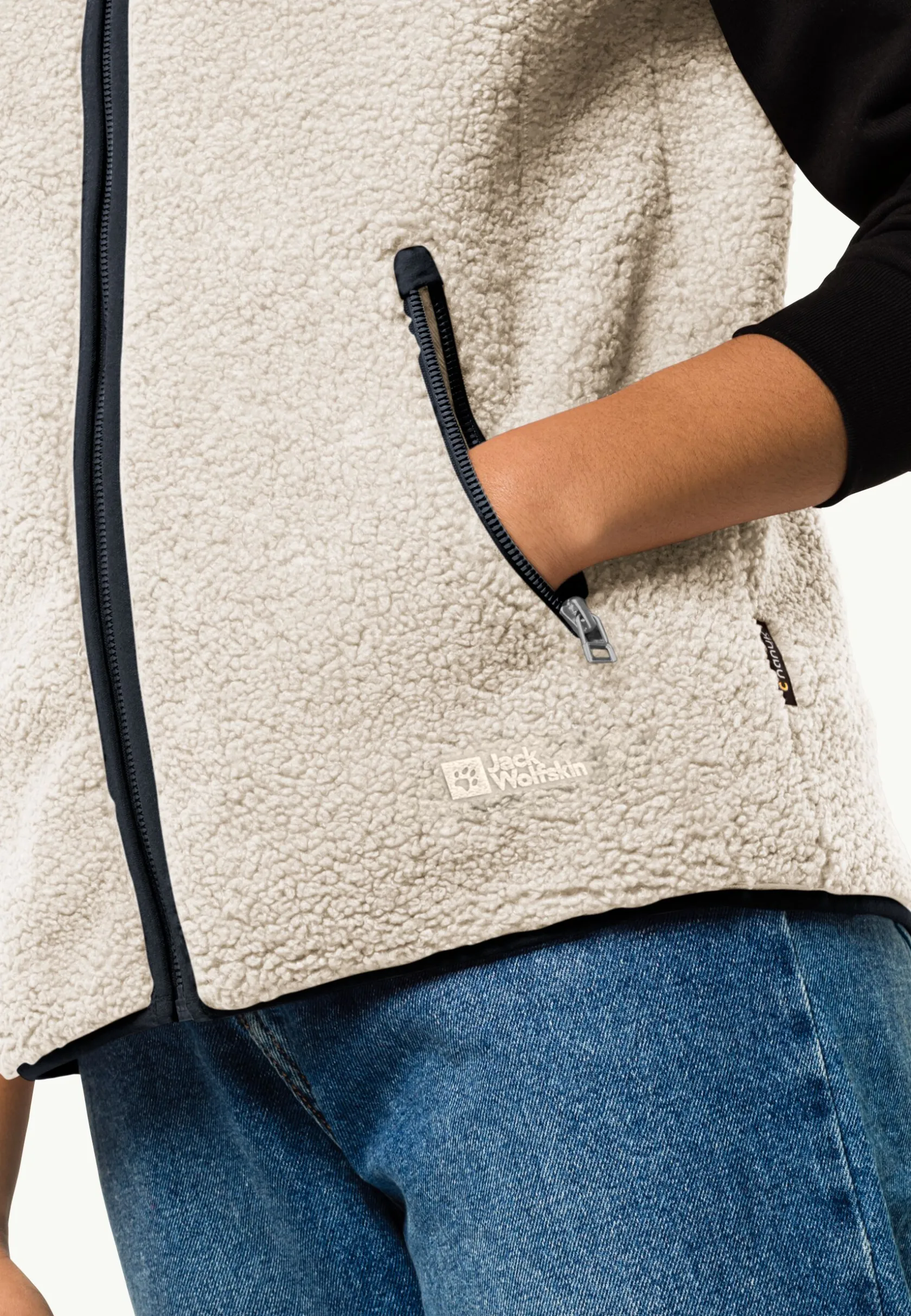 Best High Curl Vest W Damen Fleece|Fleecejacken