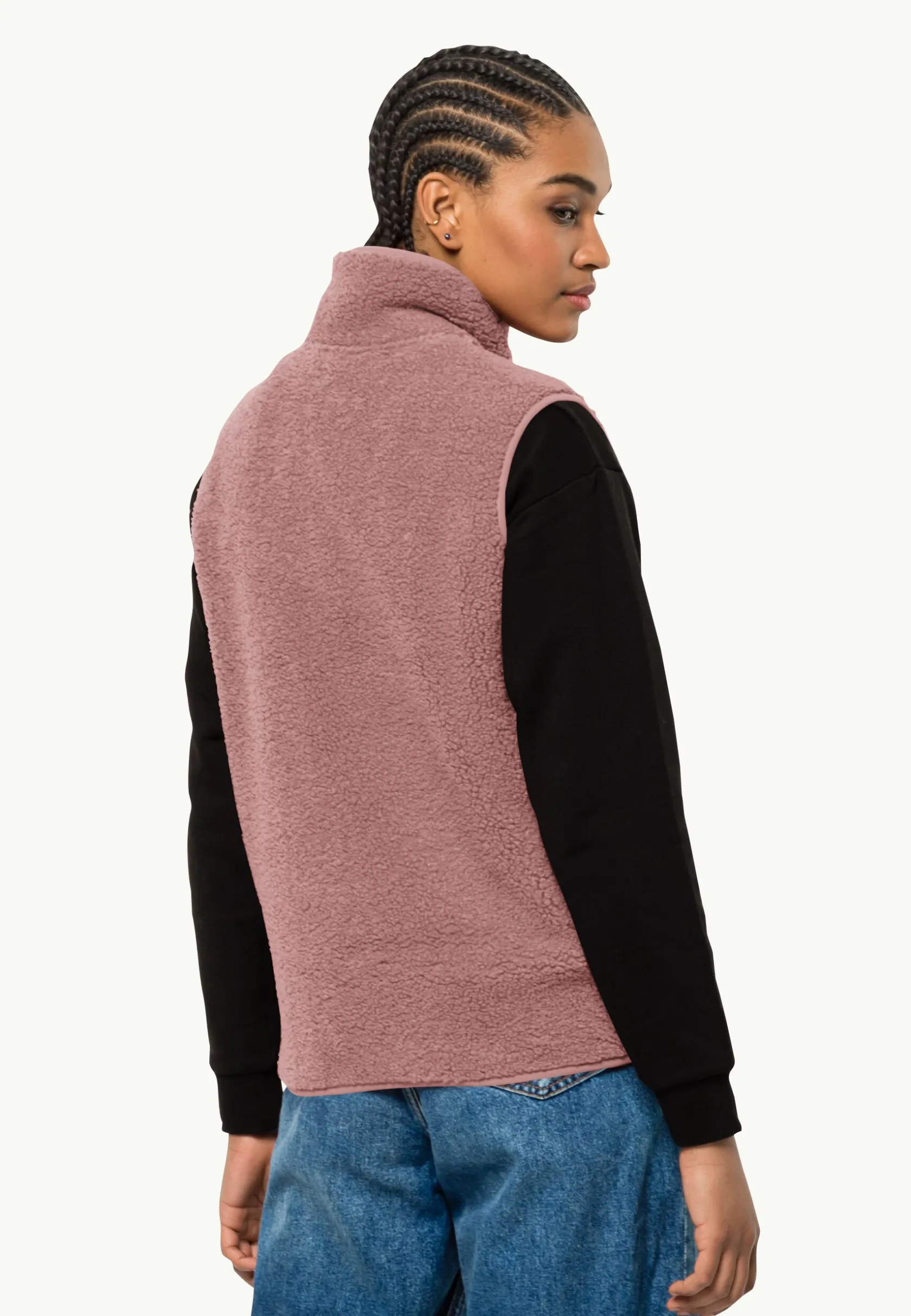 Best High Curl Vest W Damen Fleece|Fleecejacken