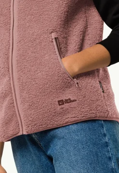 Best High Curl Vest W Damen Fleece|Fleecejacken