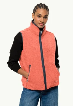 Best High Curl Vest W Damen Fleece|Fleecejacken