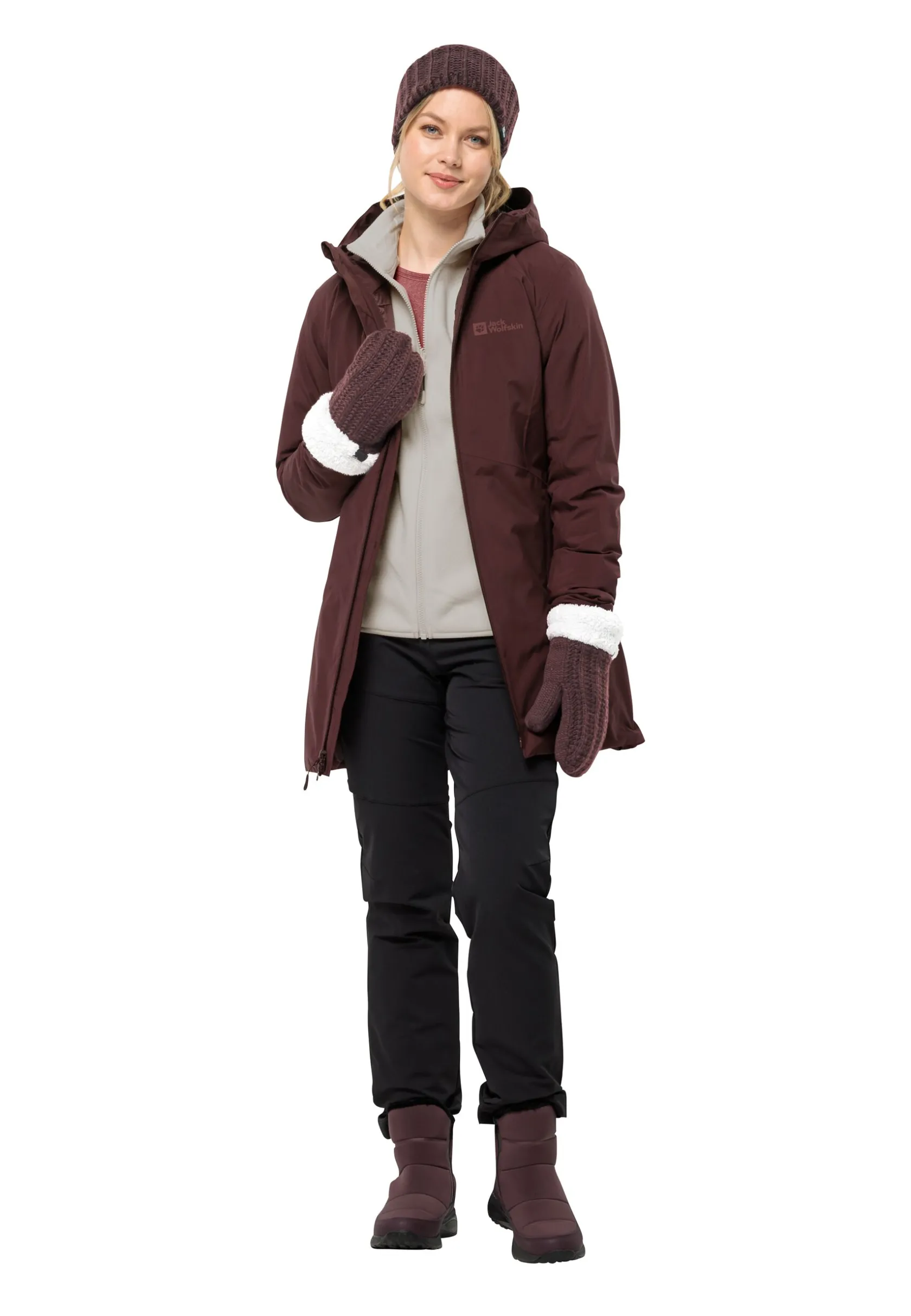 Clearance Highloft Knit Mitten W Damen Handschuhe
