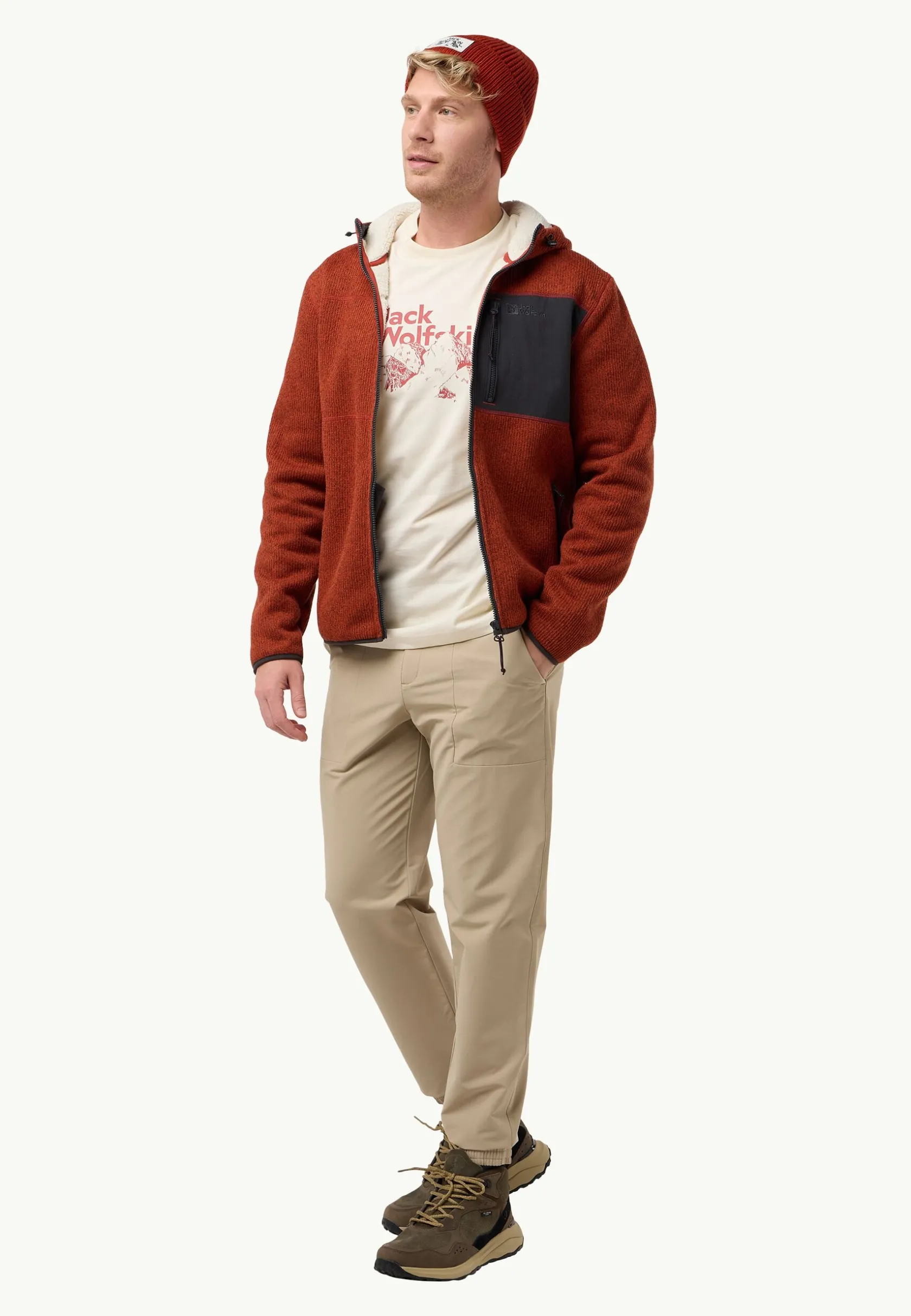 Outlet Kaminfeuer Hooded Jkt M Herren Fleecejacken|Fleece