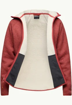 Best Kaminfeuer Hooded Jkt W Damen Fleece|Fleecejacken