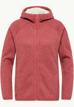 Best Kaminfeuer Hooded Jkt W Damen Fleece|Fleecejacken
