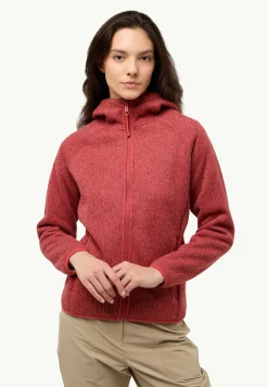 Best Kaminfeuer Hooded Jkt W Damen Fleece|Fleecejacken