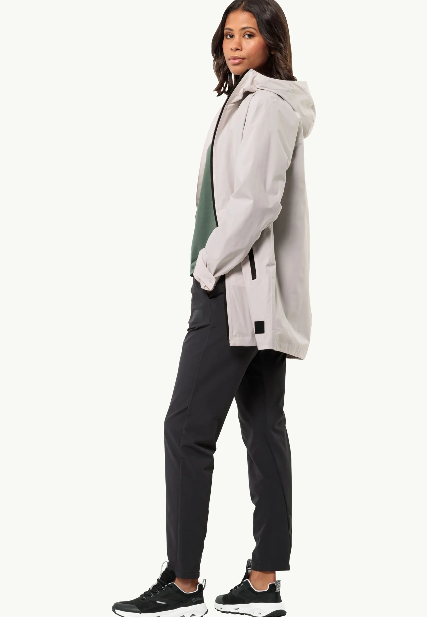 Best Mainkai Long Jkt W Damen Windjacken|Übergangsjacken