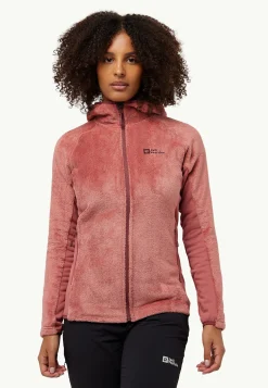 Clearance Rotwand Hooded Fz W Damen Fleece|Fleecejacken