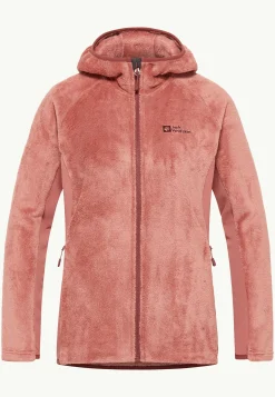 Clearance Rotwand Hooded Fz W Damen Fleece|Fleecejacken