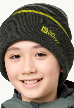Fashion Stripy Knit Beanie K Kinder Mützen